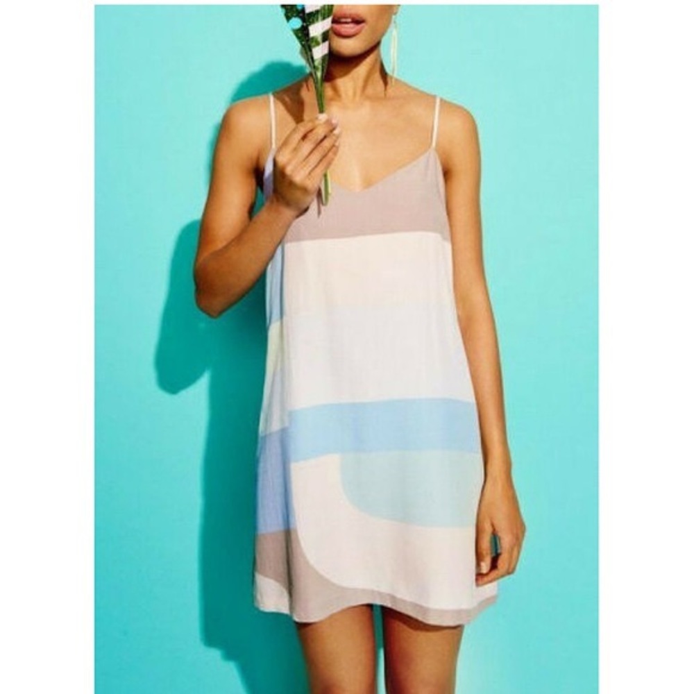 Mara Hoffman Moderna Dune Colorbock Slip Dress sz6